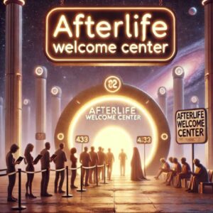 Welcome to The Afterlife Chronicles, where Heaven’s gate is equipped with a slightly glitchy soul-scanning system, Hell’s escalator is still broken
